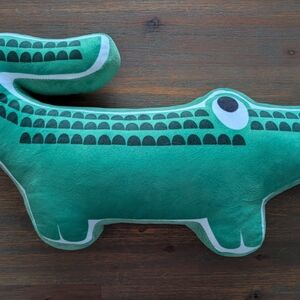 Green Crocodile Plush Decorative Pillow - Home Accents